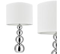 lux.pro lampe de table 'Snow' (43cm x Ø 25cm) lampe de table lampe de chevet lampe de bureau (1 x socle E14)