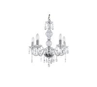 [lux.pro] lustre luminaire suspendu plafonnier (5 x socles E14)(env. 150,0 cm Ø : 52,0 cm) lampe à suspension lampe 5 flammes cristal