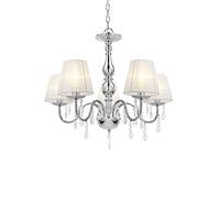 lux.pro Lustre Plafonnier Lampe de Plafond Aluminium Plastique Chrome Blanc 45 cm