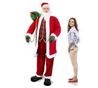 lux.pro Père Noël Géant Musical Noël Saint Nicolas Chante Danse avec Un Capteur de Mouvement 200cm