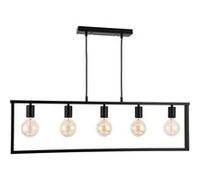 [lux.pro] Suspension Décorative avec 5 Supports Lampe Design Noir 100 x 30 cm Noir G