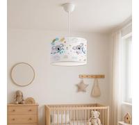 lux.pro Suspension Stylée pour Enfant Luminaire Intérieur Lampe à Suspendre Chambre d'Enfant Motif Koala E27 Plastique Tissu Hauteur 70 cm Blanc