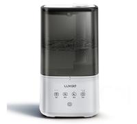 Luxaid Humidificateur à brume froide et chaude 6 L pour la maison, réservoir d’eau à remplissage par le dessus, commande tactile, minuterie 12 h, buse de brume 360°, aromathérapie pour chambre