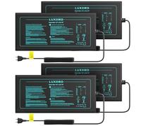 Luxbird Tapis Chauffant pour Plantes 20W Lot de 4, IP67 Étanche, Coussin Chauffant Hydroponique pour Germination, Jardinage d’Intérieur et Serre, 52 x 25 cm