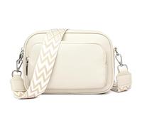 LUXCAELY Sac à Bandoulière Femme Cuir PU Résistant Moyen, Style Simple et Moderne, Bandoulière Réglable Parfait pour École, Travail, et Voyage - blanc