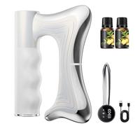 Luxcary Masajeador Drenante, Masajeador Reafirmante para Abdomen y Muslos, Forma Anatómica S Ergonómico Uso Diario en Casa (White)