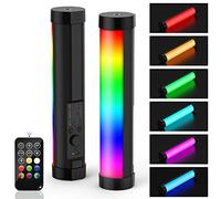LUXCEO P100 20cm RGB Video Tube LED Light,Baton Lumineux,Magnetic Rechargeable Lightstick Multi-angle Éclairage,Lampe Photo Portable pour Tiktok,Youtube,Tournage Vidéo,Brightness Adjustable,3000/6000K