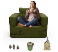 Luxchoice Canapé Gonflable Convertible 1 Place avec Pompe Portable Détachable USB Fauteuil de Camping Gonflable Exterieur Adaptée au Camping aux Fêtes en Terrasse aux Concerts Air Sofa Couch