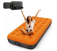 Luxchoice Lit Gonflable 1 Personnes pour Camping avec Portable Pompe 3 Minutes Gonflage et dégonflage Automatiques Matelas Gonflable électrique pour Voyage Indoor ou Outdoor