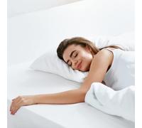 LuxClub Drap Housse 90-100x200 cm, 100% Coton Jersey avec Coins Élastiqués pour Matelas de 30-40 cm, Doux sans Plis pour Matelas Protégé Blanc