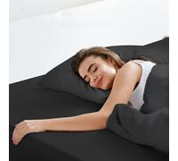 LuxClub Drap Housse 90-100x200 cm, 100% Coton Jersey avec Coins Élastiqués pour Matelas de 30-40 cm, Doux sans Plis pour Matelas Protégé Anthracite
