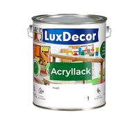 LuxDecor Peinture acrylique 2,2 l mat (01) blanc neige vernis bois peinture blanc jouets métal meubles fenêtres sécurité meubles enfants jouets