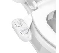 LUXE Bidet NEO 185 Plus Bidet pour toilettes, charnières innovantes pour le nettoyage, installation facile, auto-nettoyage avancé à 360°, double buse, lavage féminin et arrière (blanc)