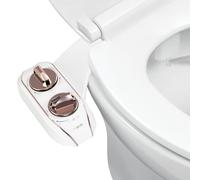Luxe Bidet NEO 185 Plus - Attache de bidet mécanique nouvelle génération avec charnières innovantes EZ-Lift, deux buses et mode autonettoyant à 360° (or rose)