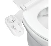 LUXE Bidet NEO 320 Plus - Siège de toilette mécanique à eau chaude avec charnières innovantes EZ-Lift, deux buses et mode autonettoyant à 360° (blanc)