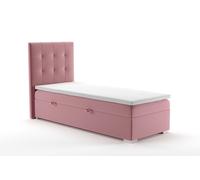 Luxe Boxspring Lit Hôtel Lits Rembourrés Fonction Lit Box 90x200cm Rose Nouveau