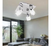 COB 15 watts LED plafonnier éclairage chambre lampe en verre argenté Esto 761050-3