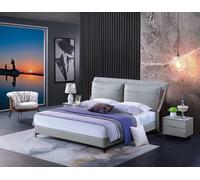 Luxe Chambre à coucher Lit Table de nuit 3 pièces Set Design Lits Tables d'appoint Nouveau