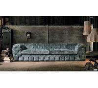 Luxe Chesterfield Designer Canapé Cuir Tissu xxl grand canapé nouveau