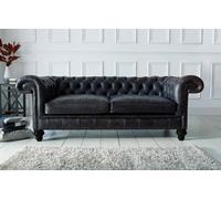 Luxe Chesterfield trois places Canapé classique en cuir rembourré siège Angleterre Canapé