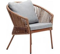 Luxe Design Haute Qualité Fauteuil Terrasse Marron 1 place Relax Club Coussin
