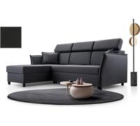 Luxe, grand meuble de salon pratique Canapé-lit, appuie-tête réglable Canapé-lit Canapé d'angle avec fonction sommeil et coffre de lit 198x127 cm, Canapé Mise en page gauche Taille 227x161 cm Graphite