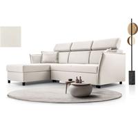 Luxe, Grande, Pratique Canapé d'angle avec fonction sommeil 198x127 cm, Appuie-têtes réglables et coffre de lit, Canapé-lit, Canapé-lit, Meubles de salon, Canapé, Mise en page gauche Taille 227x161 cm