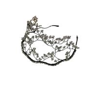 Luxe Gris Lourd Cristal Torsadé Bandes De Cheveux Super Brillant Premium Sentiment Tressé Maille Bandeaux De Mariée Bijoux De Cheveux