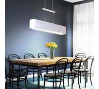 Lampe suspendue LED couloir train pendule plafond lampe chromée tissu réglable en hauteur Briloner 4214-016