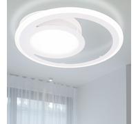 Luxe LED Lampe De Plafond la Vie Chambre Anneau Éclairage Dielen Rond Blanc