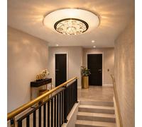 Luxe LED Lampe De Plafond Verre Cristaux Clair Chambre-Salon Éclairage WOFI