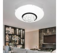 Luxe LED Lampe De Plafond Verre Cristaux Clair Chambre-Salon Éclairage WOFI