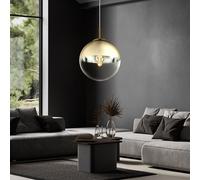 Luxe LED Suspension Plafonnier Chambre D'Invités En Verre Boule Pendentif Or
