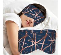 Luxe marine et cuivre, Masque de sommeil pour la maison, les voyages et le travail posté, couvrant entièrement les yeux et bloquant la lumière