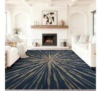 Luxe Minimaliste Tapis de Salon Lavable en Machine Antiderapant | Imprimé Lumière Étoile Ciel Nocturne, Tapis Doux et Léger pour Salle à Manger Chambre Couloir Bureau 160 x 230 cm