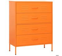 Luxe&Mode Commode Orange 80x35x101 5 cm Acier 2 ans garantie LV8886