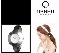 Luxe Montre Femme OBAKU En Acier Inoxydable Design Plat Blanc
