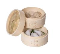 Luxe - Panier vapeur - 1 Couche - Ø16cm - Vapeur bambou - Panier vapeur bambou - Panier vapeur avec couvercle - Panier vapeur - Panier vapeur - Panier vapeur - Cuiseur vapeur - Dim Sum