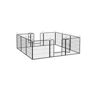 Luxe parc enclos modulable verrouillable dim. carrées totales 240 x 240 cm acier époxy