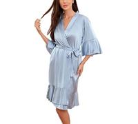 Luxe Plus Taille de Mariage Satin Robe - Peignoir de mariée élégant pour Les Demoiselles d'honneur de la mariée
