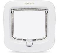 PetSafe - Porte à verrouillage manuel pour chat et chien, Verrouillage manuel à 4 positions, Isolante, Adaptable, plastique blanc
