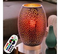 Luxe RGB LED Lampe de Table Sommeil Chambre Décor Récolte Lampe Or Télécommande