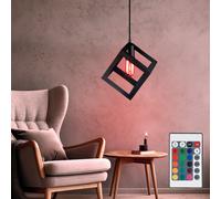 Luxe RGB LED Suspendu Plafonniers Cage la Vie Chambre Lampe Télécommande