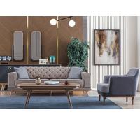 Luxe Salon moderne Set 4pcs 4 places Fauteuil Table basse Meuble Nouveau JVmoebel