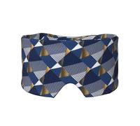Luxe sans couture or et bleu,Masque pour les yeux bloquant la lumière Cache-yeux et cache-oreilles pour le sommeil
