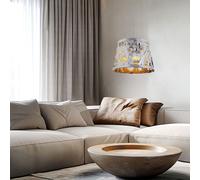 Luxe Suspendu Couvrir Lampe la Vie Ess Chambre Tissu Abat-Jour Éclairage Gris