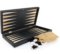 Luxe Tableau Game Backgammon Tavla XXL Classique Cuir Marron