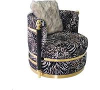 Luxe Tissu Zebra Fauteuil Lounge Club Meuble Aménagement Salon Une place