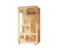 Luxe Villa en Bois for Chat, Cage avec Toilettes, Maison for, Grande litière for, Armoire à café for Enclos pour Chat