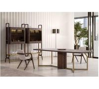 Luxe Villas Meubles Salle à manger Ensemble complet Table 4x Chaise Buffet 7pcs